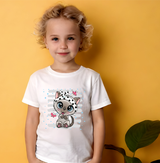 Personalized Cute Kids T-shirts, cat design