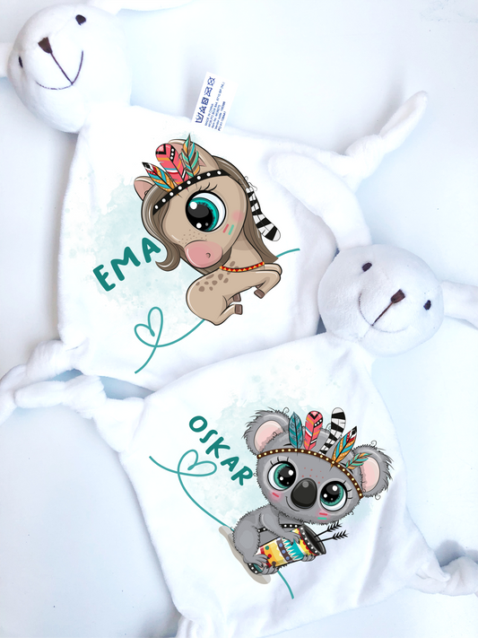 Personalized BABY CUDDLY TOY-The Indian Design.-cutegifts.eu