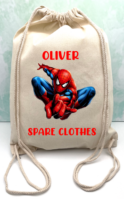 Personalized Bag for Kindergarten School Superheroes Selection