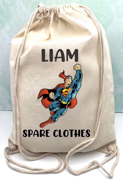 Personalized Bag for Kindergarten School Superheroes Selection