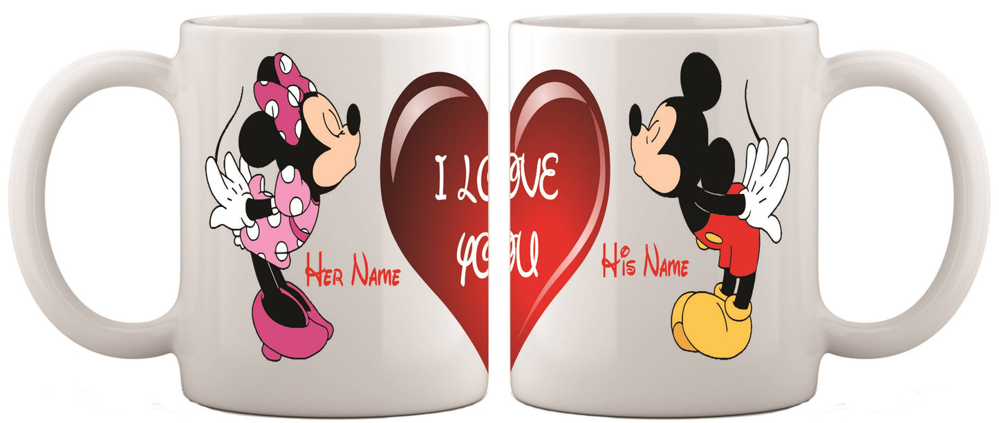 Mickey & Minnie Personalized mug-cutegifts.eu