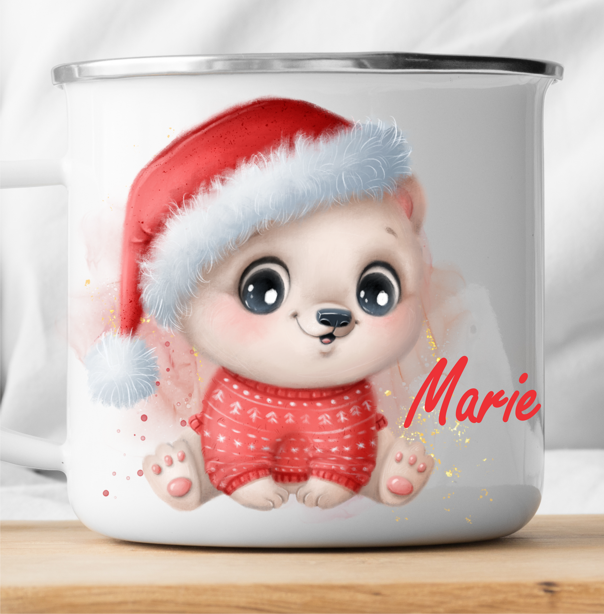 Personalized Christmas Puppy Mug-cutegifts.eu