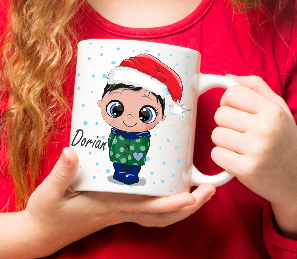 Personalized Kids Christmas mug-cutegifts.eu