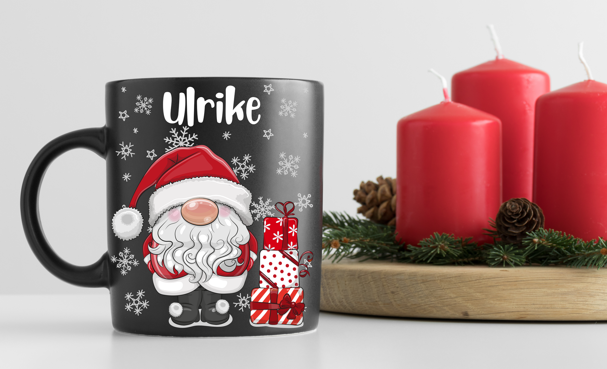 Personalized Black Christmas mug-cutegifts.eu