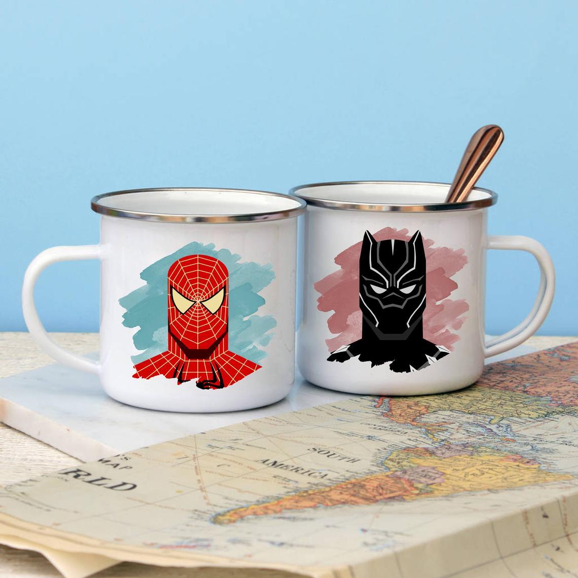 Personalized Superhero Enamel Mug-cutegifts.eu