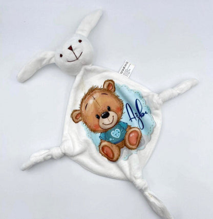 Personalized BABY CUDDLY TOY-bear design.-cutegifts.eu