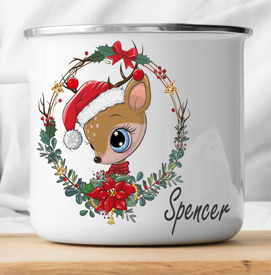 Get trendy with Personalized Christmas Deer Mug -  available at cutegifts.eu. Grab yours for $15.90 today!