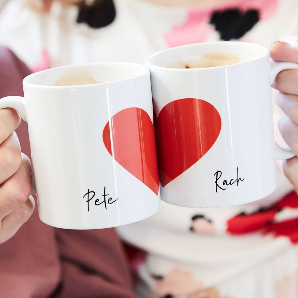Personalized Heart Mug (set of 2 mugs)-cutegifts.eu