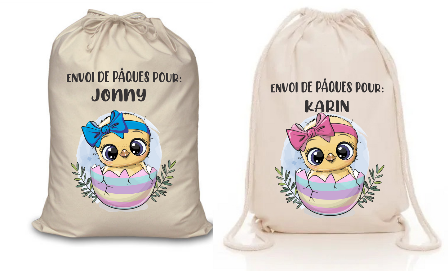 Personalized Cotton gift bag for Easter-cutegifts.eu