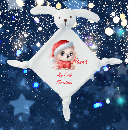 Get trendy with Personalized BABY CUDDLY TOY-First Christmas Puppy design. -  available at cutegifts.eu. Grab yours for $19.90 today!