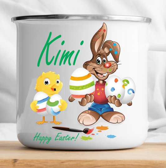 Get trendy with Personalized Easter Cute Rabbit Chicken Mug -  available at cutegifts.eu. Grab yours for $15.90 today!
