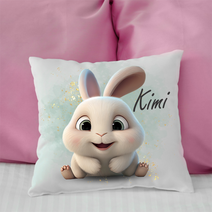 Personalized  bunny 3D Cushion-cutegifts.eu