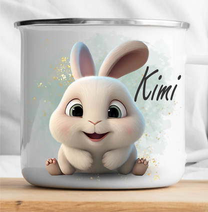 Personalized Easter Cute Rabbit 3D Mug-cutegifts.eu