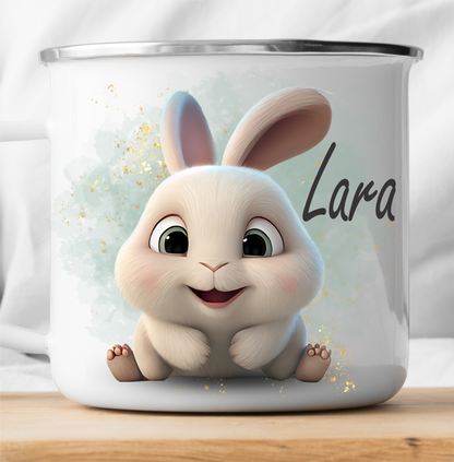 Personalized Easter Cute Rabbit 3D Mug-cutegifts.eu
